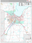 Green Bay Wall Map Premium Style